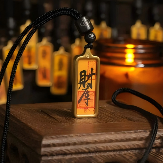 「增進個人財富寶庫」加持手繪唐卡項鍊