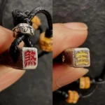 能量護身道教護身符吊墜 | 黃銅鍍銀天帝護身符 - Image 6