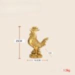 十二生肖幸運黃銅公雞擺件——風水招財家居裝飾 - Image 7
