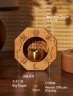 風水護身風鈴 | 桃木黃銅八卦八角山桂錢鈴 - 影像 4
