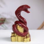 十二生肖幸運朱砂紅蛇風水擺件——象徵智慧、財富與守護的擺飾（提供兩種尺寸） - Image 4